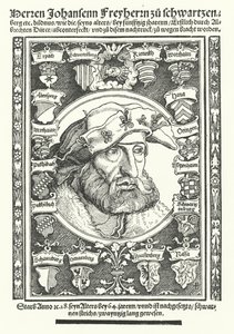 Johann av Schwarzenberg, tysk moralist, poet och reformator (gravyr)