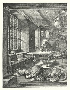 St Hieronymus i hans studie (gravyr)