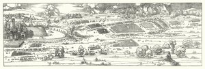 Belägringen av en fästning (gravyr) av Albrecht (after) Durer or Duerer