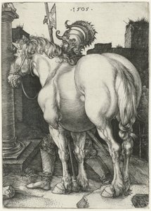 Den stora hästen av Albrecht (after) Durer or Duerer