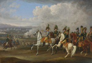 General von Bellegarde och hans officerare under ett slag av Albrecht Adam