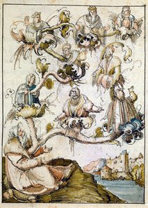 En habsburgsk genealogi, troligen av Albrecht Altdorfer ... av Albrecht Altdorfer