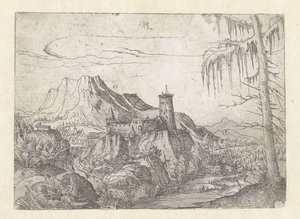 Albrecht Altdorfer - Landskap med ett stort slott av Albrecht Altdorfer