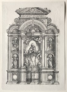 Altare med den vackra Maria av Regensburg, 1520. av Albrecht Altdorfer