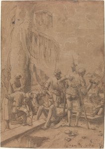 Kristus spikad på korset av Albrecht Altdorfer