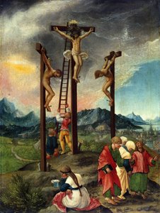 Kristus på korset mellan de två tjuvarna av Albrecht Altdorfer