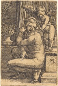 Hukande Venus av Albrecht Altdorfer