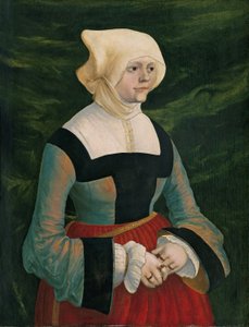 Tyska: Bildnis einer jungen Frau Porträtt av en ung kvinna av Albrecht Altdorfer