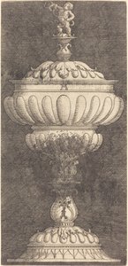 Bägare med spädbarns Hercules på toppen av Albrecht Altdorfer