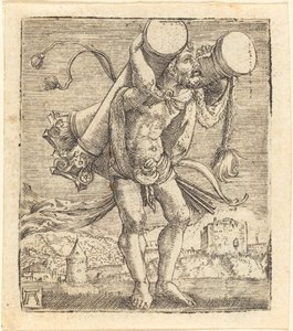 Herkules som bär Gades-pelaren av Albrecht Altdorfer