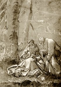 Helig familj i skogen