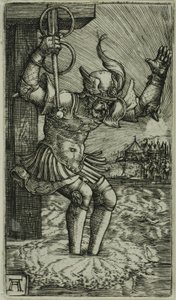 Horatius Cocles hoppar ner i Tibern av Albrecht Altdorfer