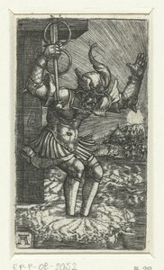 Horatius Cocles hoppar in i Tibern av Albrecht Altdorfer