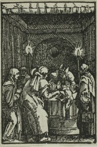 Joachims offergåva Refused, ur Människans fall och frälsning av Albrecht Altdorfer