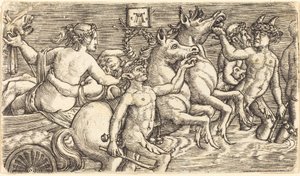 Älskare ledda av Seagods på Triumph av Albrecht Altdorfer