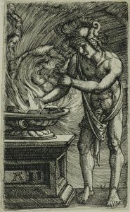 Mucius Scaevola Bränner sin hand av Albrecht Altdorfer