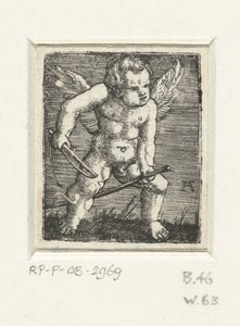 Putto med en hobbyhäst av Albrecht Altdorfer