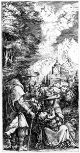 Vila på flykten till Egypten, c1515-1519 1849. av Albrecht Altdorfer