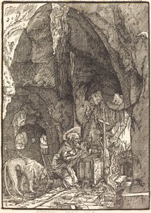 Saint Hieronymus i en grotta av Albrecht Altdorfer