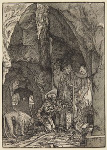 Sankt Hieronymus i en grotta av Albrecht Altdorfer