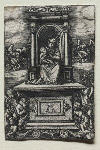 Den vackra jungfrun av Ratisbon på ett altare, strax efter 1520. av Albrecht Altdorfer