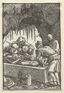 Människans fall och återlösning: Kristi begravning av Albrecht Altdorfer