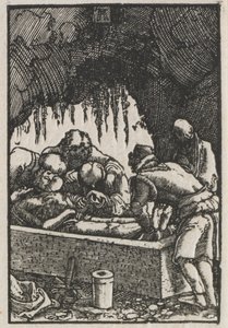 Människans fall och återlösning: Kristi begravning av Albrecht Altdorfer