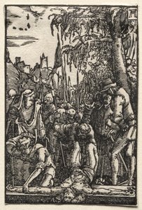 Människans fall och återlösning: Kristus spikad på korset av Albrecht Altdorfer