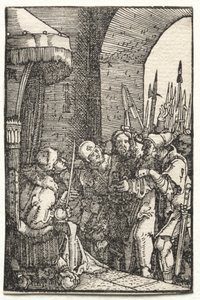 Människans fall och återlösning: Kristus inför Pilatus av Albrecht Altdorfer