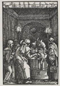 Människans fall och återlösning: Joachims offer förkastat av översteprästen, ca. 1515. av Albrecht Altdorfer