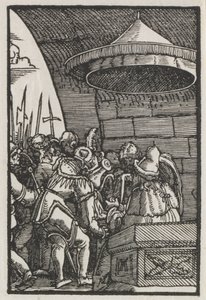 Människans fall och återlösning: Pilatus tvättar sina händer, ca. 1515. av Albrecht Altdorfer