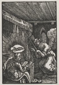 Människans fall och återlösning: tillkännagivandet, ca. 1513. av Albrecht Altdorfer
