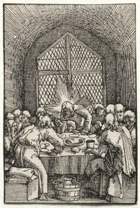 Människans fall och återlösning: Nattvarden av Albrecht Altdorfer
