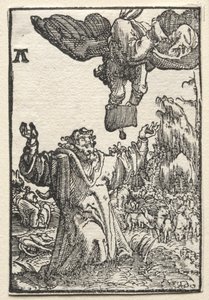 Människans fall och återlösning: ängelns budskap till Joachim av Albrecht Altdorfer