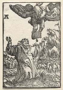 Människans fall och återlösning: ängelns budskap till Joachim, ca. 1515. av Albrecht Altdorfer