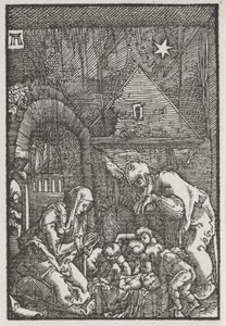 Människans fall och återlösning: Födelsekyrkan, ca. 1515. av Albrecht Altdorfer