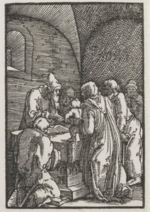Människans fall och återlösning: Presentationen av Kristus i templet av Albrecht Altdorfer