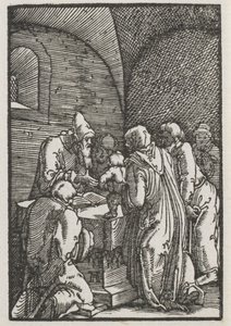 Människans fall och återlösning: Presentationen av Kristus i templet, ca. 1515. av Albrecht Altdorfer