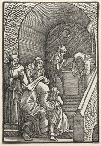 Människans fall och återlösning: Presentationen av jungfrun i templet, 1515. av Albrecht Altdorfer