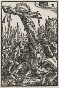 Människans fall och återlösning: Korsets höjning av Albrecht Altdorfer