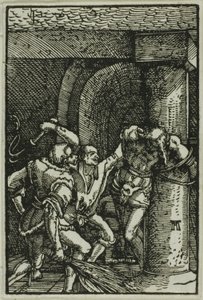 Flagelationen, från Människans fall och återlösning av Albrecht Altdorfer
