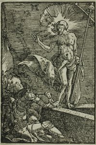 Uppståndelsen, från Människans fall och återlösning av Albrecht Altdorfer