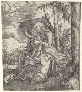 Jungfrun i ett landskap av Albrecht Altdorfer