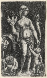 Venus mellan två amoriner av Albrecht Altdorfer