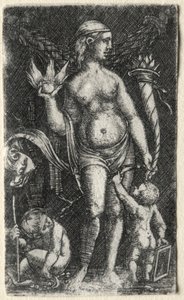 Venus mellan två amoriner, 1520. av Albrecht Altdorfer