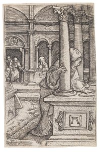 Jungfru Maria söker efter den tolvårige Jesus i templet, ca. 1519. av Albrecht Altdorfer
