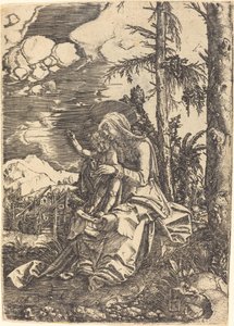 Jungfru i ett landskap av Albrecht Altdorfer