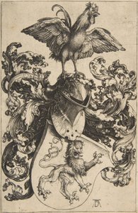37 Vapensköld med lejon och tupp av Albrecht Dürer