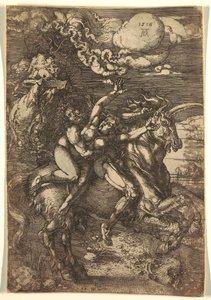 Bortförande av proserpin på en enhörning av Albrecht Dürer