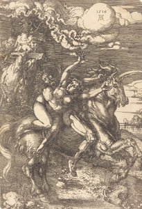 Bortförande på en enhörning, 1516. av Albrecht Dürer